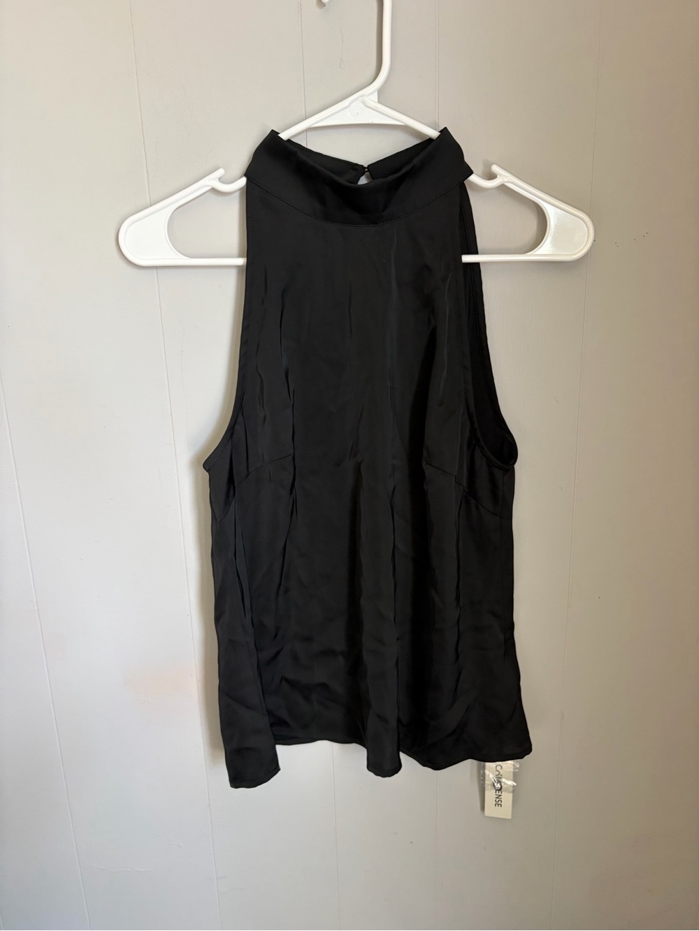 Commense Black Mock-Neck Sleeveless Camisole